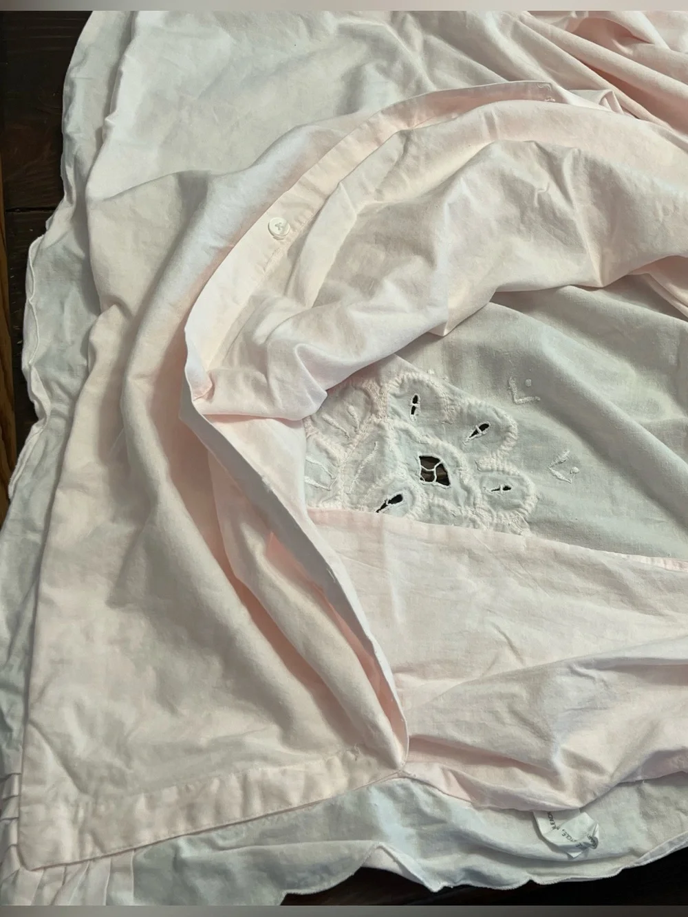 Vintage Battenburg Embroidered Duvet
